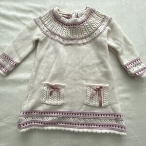 Baby Girl Vintage Sweater Dress Size 6-9 Month